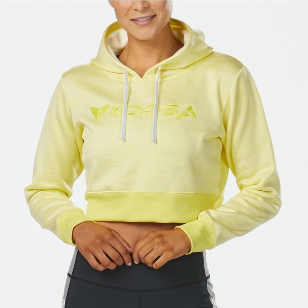 Large WOMEN'S KORSA VICTORY CROP HOODIE NWT Retail $70.00